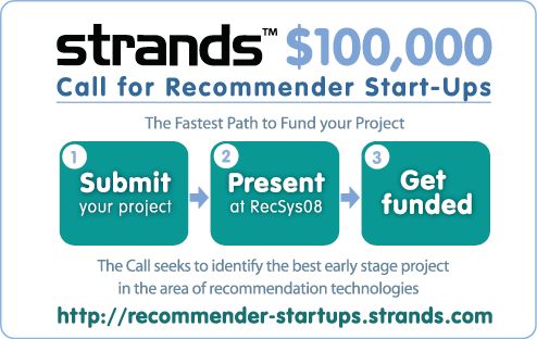 Call for recommender startups