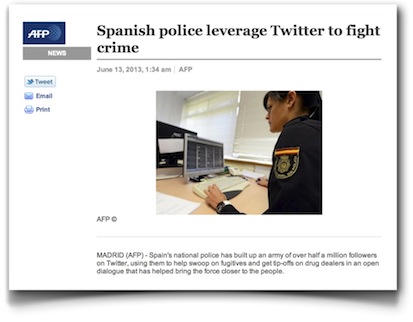 Spanish police leverage Twitter to fight crime - AFP