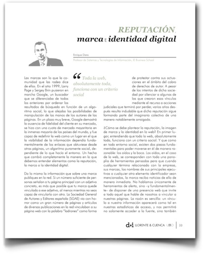 Reputación, marca e identidad digital - UNO (Llorente y Cuenca)