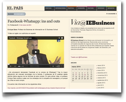 Facebook & WhatsApp: ins and outs - El País