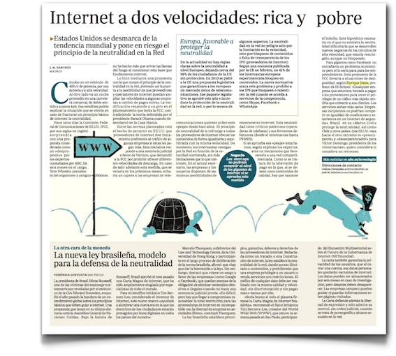 Internet a dos velocidades: rica y pobre - ABC (pdf, haz clic para leer)