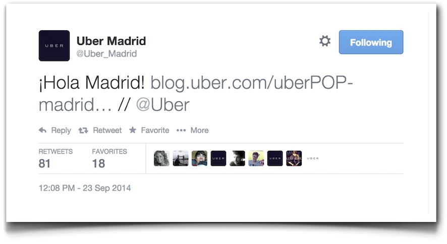 ¡Hola Madrid! - Uber