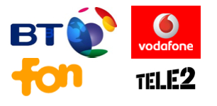 BT Fon Vodafone Tele2