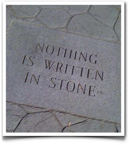 Written in stone