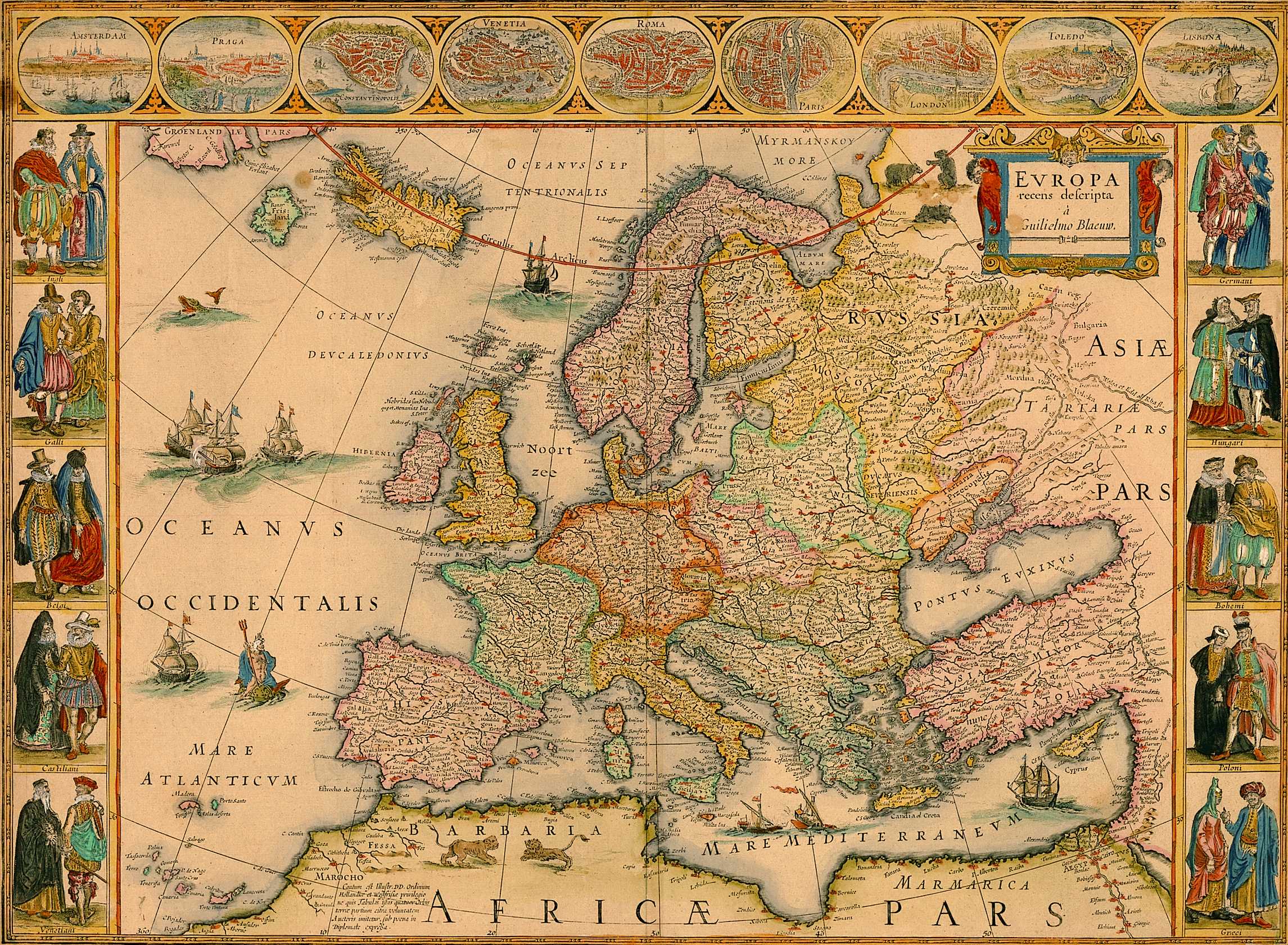 Europe old map