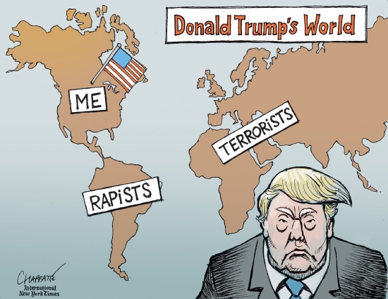 Donald Trump's world - Cartoon by Patrick Chapatte