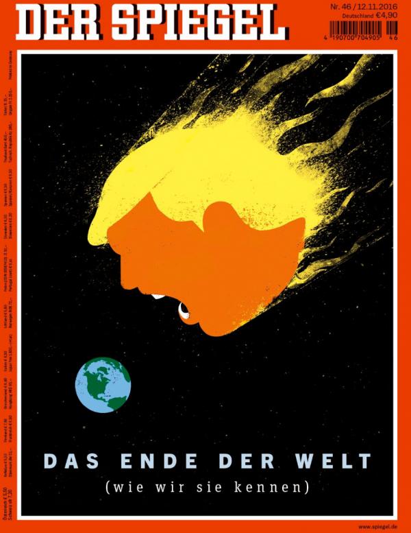 Der Spiegel cover on Trump