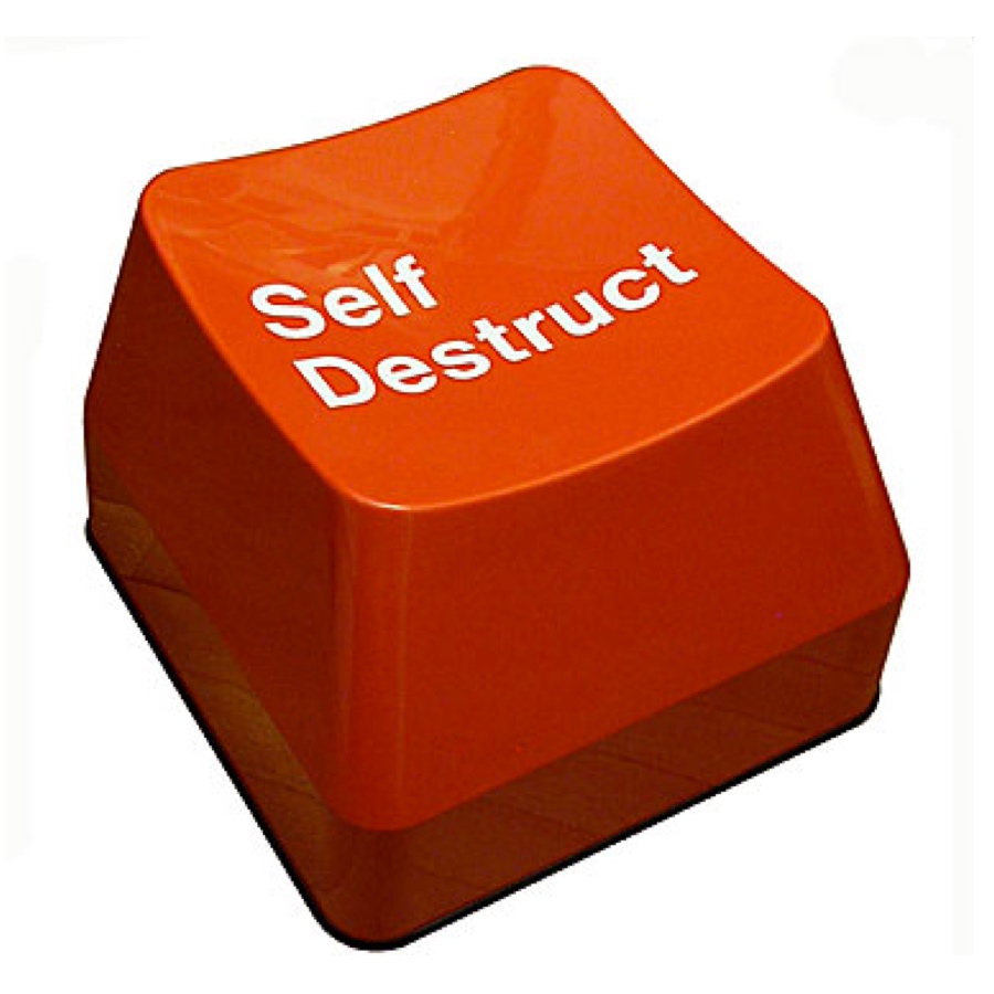 Self-destruction button