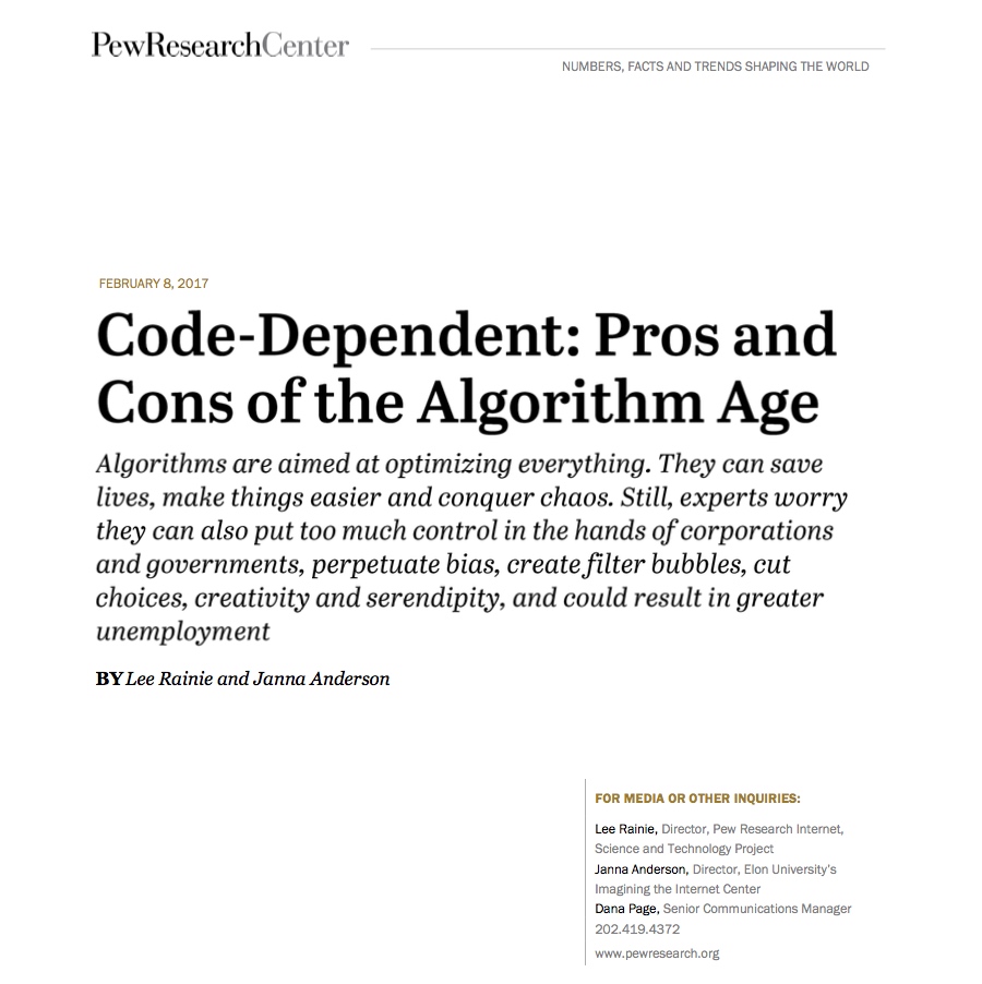 The algorithmic age - Pew Research Center