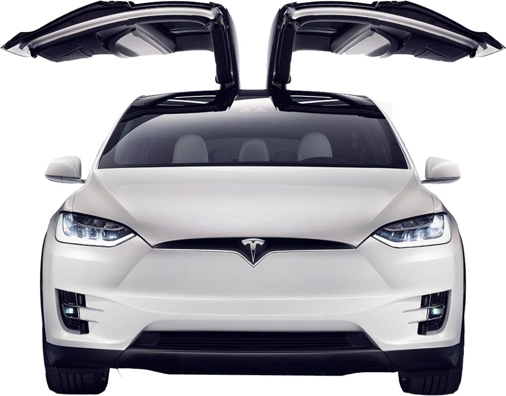 Tesla Model X (open wings)