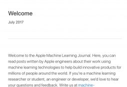 Apple Machine Learning Journal