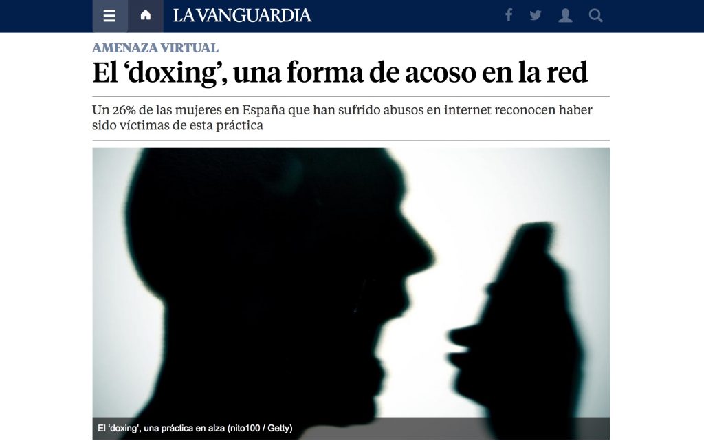 El ‘doxing’, una forma de acoso en la red - La Vanguardia