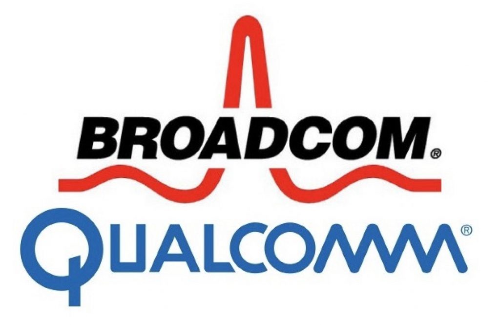 Broadcom and Qualcomm logos