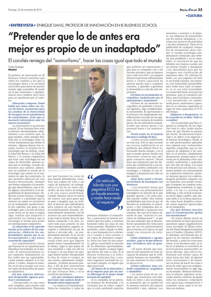 Entrevista - Diario de Teruel