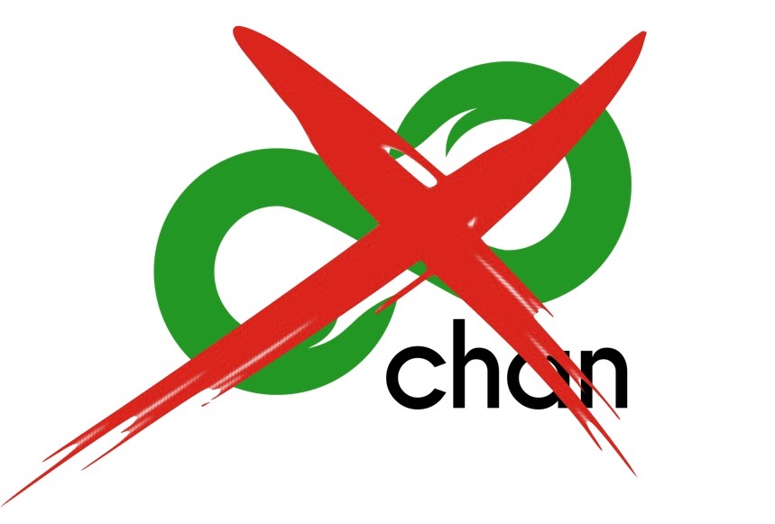 IMAGE: 8chan logo crossed out