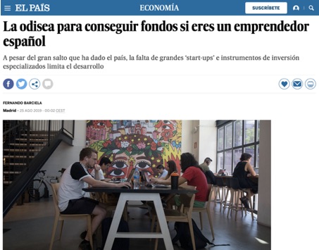 IMAGE: La odisea para conseguir fondos si eres un emprendedor español - El País 