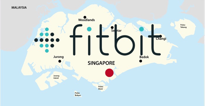 IMAGE: Singapore map and Fitbit logo