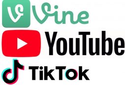 IMAGE: Vine, YouTube and TikTok logos