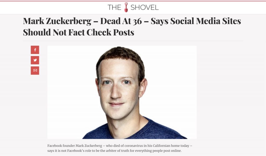 IMAGE: Mark Zuckerberg dead at 36 - The Shovel 