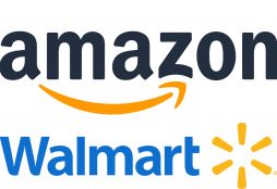 IMAGE: Amazon and Walmart logos