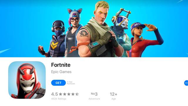 IMAGE: Fortnite page on the App Store