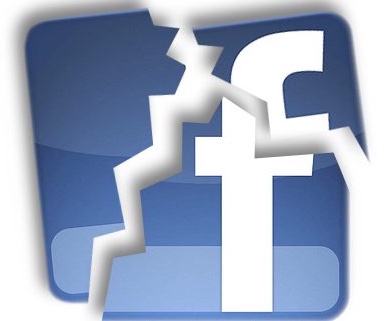 IMAGE: Facebook logo broken