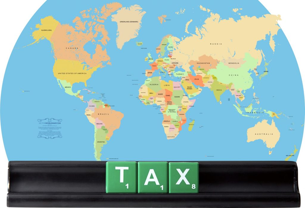 IMAGE: World map and taxes 