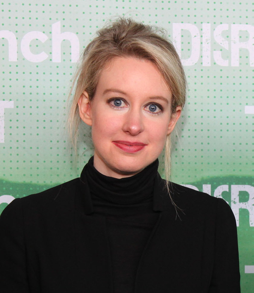 IMAGE: Elizabeth Holmes in 2014 (photo by Max Morse for TechCrunch - CC BY)