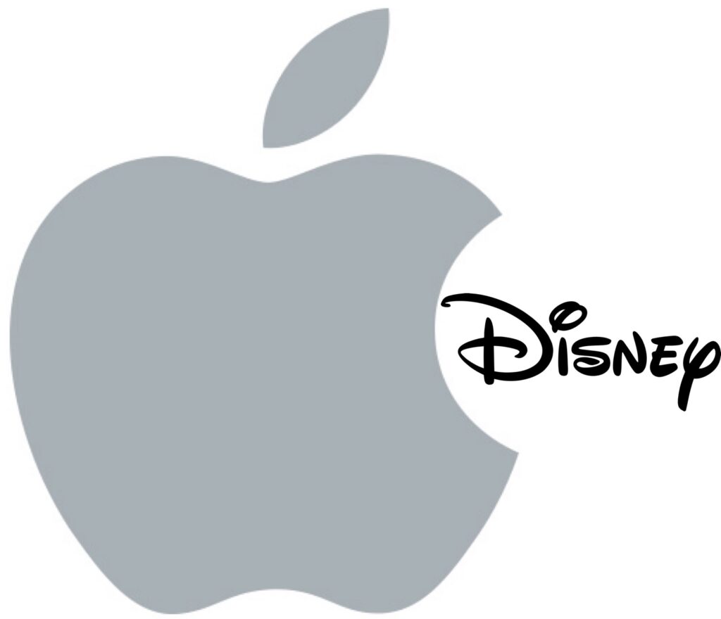 IMAGE: Apple and Disney logos