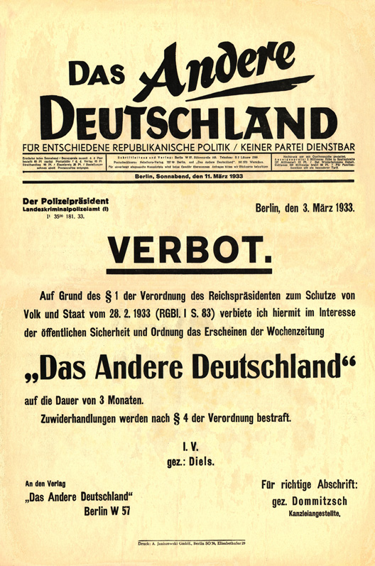 IMAGE: Verboten Zeitung 1933 (Public Domain)