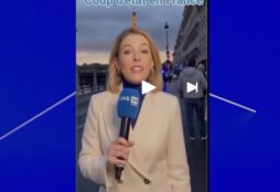 IMAGE: A screen capture from a social network simulating a coup d'état in France