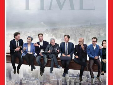 IMAGE: The cover of TIME Magazine entitled "The architects of AI"