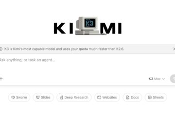 IMAGE: Initial screen from Kimi K3, the model from Moonshot.ai