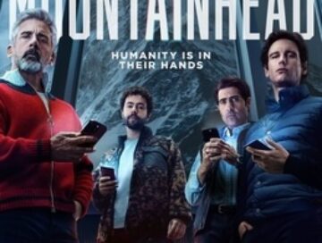 IMAGE: The poster of the satyrical TV movie "Mountainhead", from HBO Max, written and directed by Jesse Armstrong.