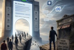 IMAGE: A giant AI-powered search portal absorbs articles and user traffic while independent websites are left behind.
