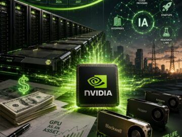 IMAGE: Nvidia’s AI ecosystem visualized through GPUs, data centers, rising demand and long-term chip value.