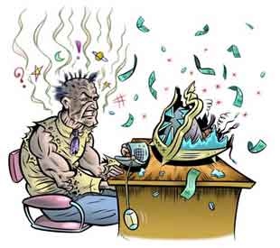 cara de explosión de dibujos animados